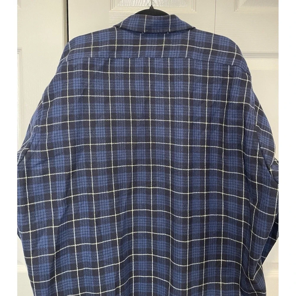 Vtg Polo Ralph Lauren Mens Barlowe Button Up Shirt Size XL Plaid Wool 90s Grunge